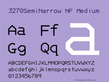 3270 Semi-Narrow Nerd Font Complete Windows Compatible Version 001.000;Nerd Fonts 2 Font Sample