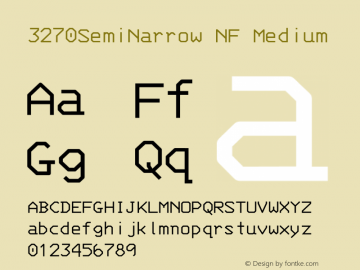 3270 Semi-Narrow Nerd Font Complete Mono Windows Compatible Version 001.000;Nerd Fonts 2 Font Sample