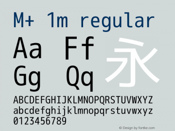 M+ 1m regular  Font Sample