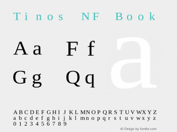Tinos Nerd Font Complete Mono Windows Compatible Version 1.23 Font Sample