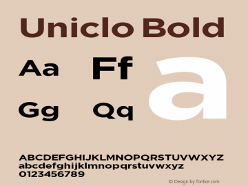 Uniclo Bold 图片样张