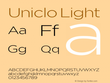 Uniclo Light 图片样张