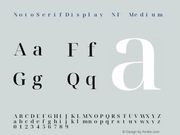 Noto Serif Display Medium Nerd Font Complete Mono Windows Compatible Version 2.000;GOOG;noto-source:20170915:90ef993387c0; ttfautohint (v1.7)图片样张