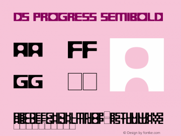 DS Progress SemiBold 1.0 -- DS Progress (D-Studio -- Moscow)  --  1998  --  webart@tomcat.ru  --  http://wt.aha.ru/d-studio Font Sample