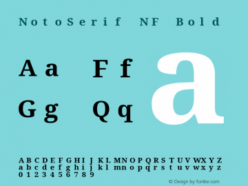 Noto Serif Bold Nerd Font Complete Mono Windows Compatible Version 2.000;GOOG;noto-source:20170915:90ef993387c0; ttfautohint (v1.7) Font Sample