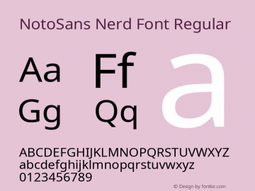 Noto Sans Regular Nerd Font Complete Version 2.000;GOOG;noto-source:20170915:90ef993387c0; ttfautohint (v1.7)图片样张