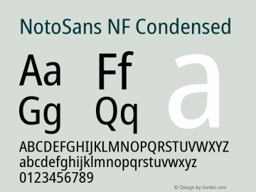 Noto Sans Condensed Nerd Font Complete Windows Compatible Version 2.000;GOOG;noto-source:20170915:90ef993387c0; ttfautohint (v1.7)图片样张