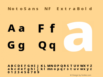 Noto Sans ExtraBold Nerd Font Complete Mono Windows Compatible Version 2.000;GOOG;noto-source:20170915:90ef993387c0; ttfautohint (v1.7)图片样张
