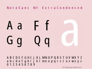 Noto Sans ExtraCondensed Nerd Font Complete Mono Windows Compatible Version 2.000;GOOG;noto-source:20170915:90ef993387c0; ttfautohint (v1.7)图片样张