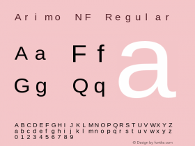 Arimo Regular Nerd Font Complete Mono Windows Compatible Version 1.23 Font Sample