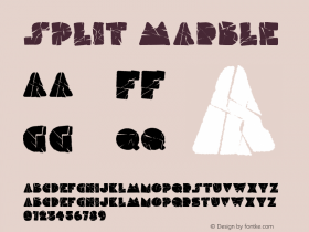 Split Marble Version 2.000 Font Sample