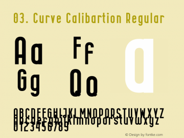 03. Curve Calibartion Version 1.00;December 27, 2018;FontCreator 11.0.0.2408 32-bit图片样张