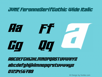 JVNEFeronneSerifGothic-WideItalic Version 1.003 December 28, 2018图片样张