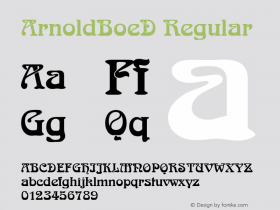 ArnoldBoeD Regular Version 001.005 Font Sample