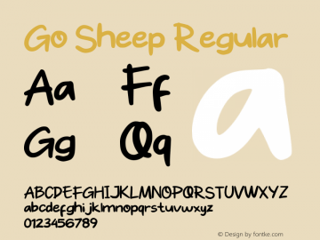 GoSheep 001.001 Font Sample