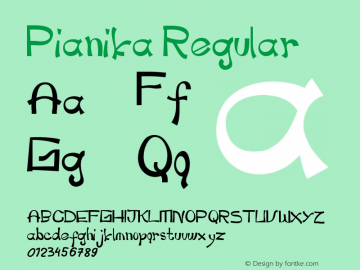 Pianika Version 1.00;December 27, 2018;FontCreator 11.5.0.2422 64-bit Font Sample