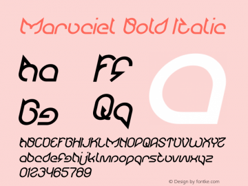 Maruciel Bold Italic Version 1.00;December 26, 2018;FontCreator 11.5.0.2430 64-bit图片样张