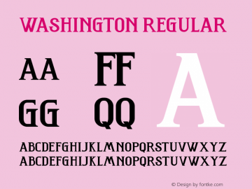 Washington Version 1.00;January 6, 2019;FontCreator 11.5.0.2430 64-bit Font Sample