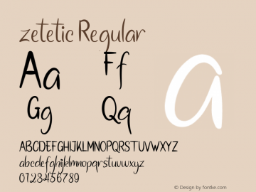 zetetic Version 1.00;January 8, 2019;FontCreator 11.5.0.2422 64-bit Font Sample