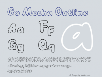 GoMochaOutline 001.001 Font Sample