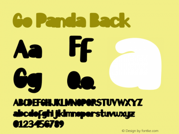GoPandaBack 001.001 Font Sample