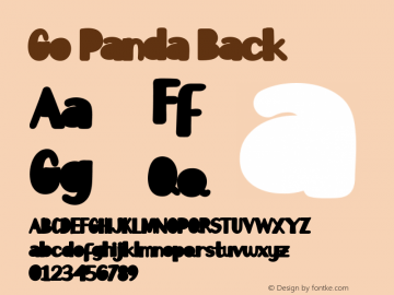 Go Panda Back 001.001 Font Sample