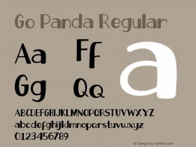 Go Panda 001.001 Font Sample