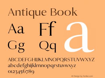 Antique Book 0.1.0 Font Sample