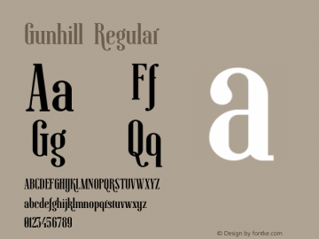 Gunhill Version 1.004;Fontself Maker 3.0.2 Font Sample