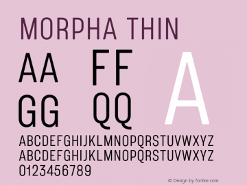 Morpha-Thin 001.000 Font Sample