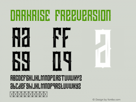 DARKRISE FreeVersion Version 1.002;Fontself Maker 3.0.2图片样张