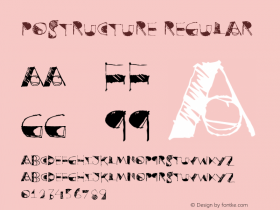 Postructure Version 1.00;January 8, 2019;FontCreator 11.5.0.2430 64-bit Font Sample