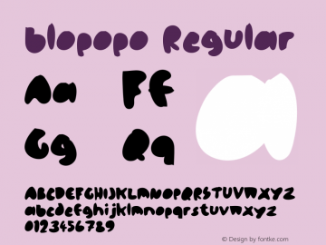 blopopo Version 001.000 Font Sample