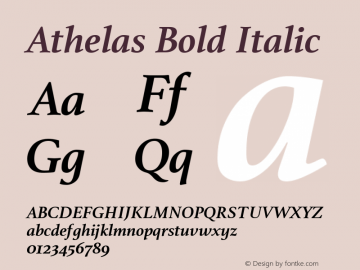 Athelas-BoldItalic Version 1.001图片样张