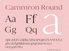 Cammron-Round 0.1.0 Font Sample