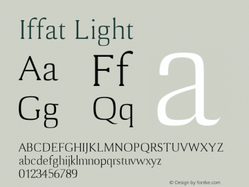 Iffat Light 0.1.0 Font Sample