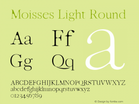 Moisses Light Round 0.1.0 Font Sample