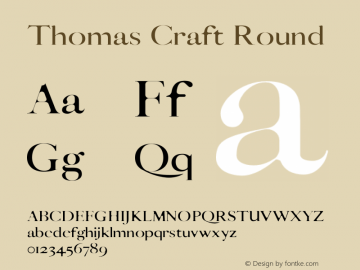 Thomas Craft Round 0.1.0 Font Sample