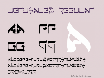 Jerusalem Regular 1 Font Sample