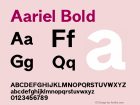 Aariel ExtraBlack Version 1.0 Font Sample