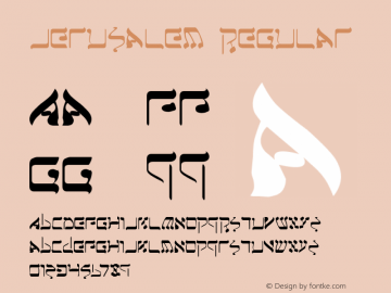 Jerusalem Regular 2 Font Sample