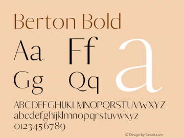 Berton Light Version 1.0 Font Sample