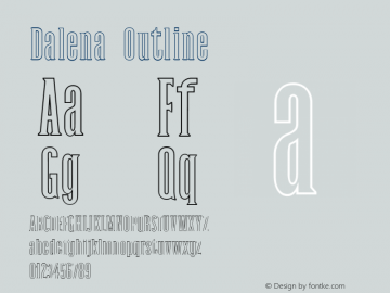 Dalena Outline Version 1.0 Font Sample
