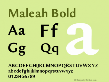 Maleah Bold 0.1.0图片样张