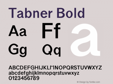 Tabner-Bold Version 1.0图片样张