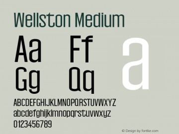 Wellston-Medium 0.1.0 Font Sample