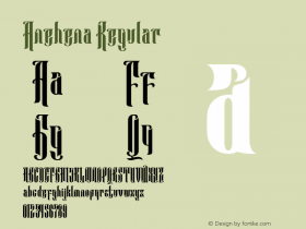 Anehena-Regular Version 1.000;PS 001.001;hotconv 1.0.56 Font Sample