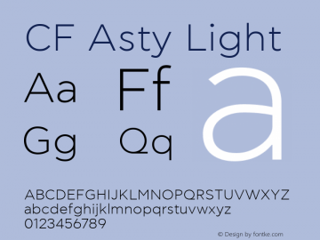 CF Asty Light Version 1.000图片样张