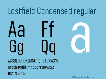 Lostfield Condensed 图片样张