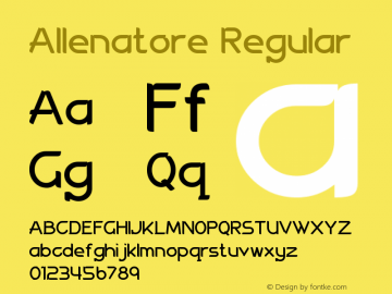 Allenatore Version 1.00;December 30, 2018;FontCreator 11.5.0.2427 64-bit Font Sample